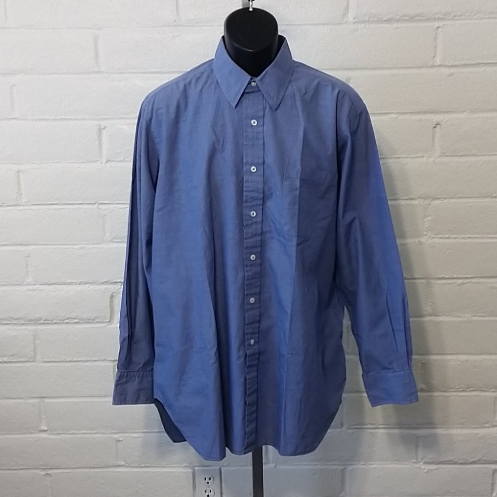 Robert Talbot Dress Shirt 16 Neck Blue 35 Sleeve